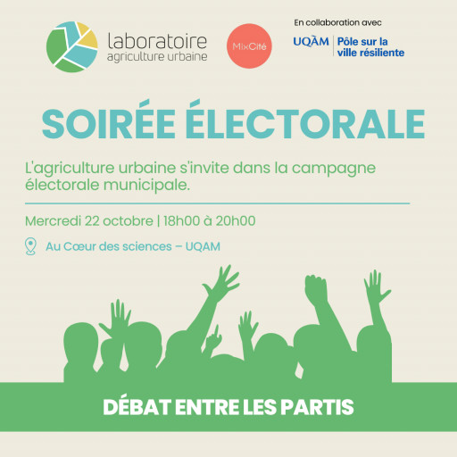 Soirée électorale sur l’agriculture urbaine et la ville nourricière