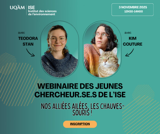 Webinaire ISE: «Nos alliées ailées, les chauves-souris!»
