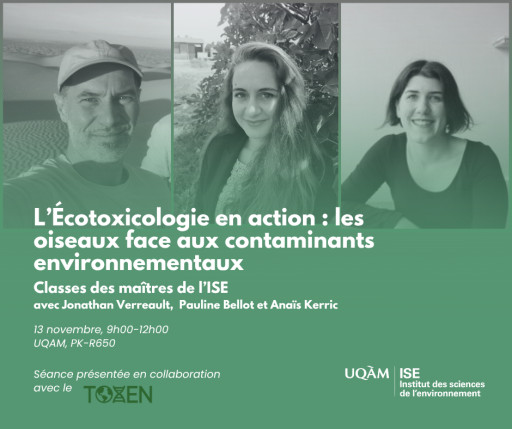Classes des maîtres: «L’écotoxicologie en action: les oiseaux face aux contaminants environnementaux»