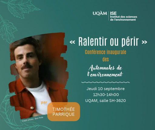 Conférence inaugurale des Automnales: «Ralentir ou périr»