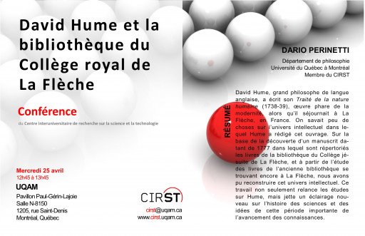 Comment reconstruire un univers intellectuel? : David Hume et la bibliothèque du Collège royal de La Flèche