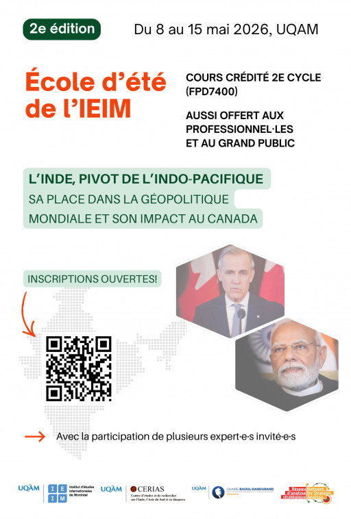 L’Inde, pivot de l’Indo-Pacifique: sa place dans la géopolitique mondiale et son impact sur le Canada