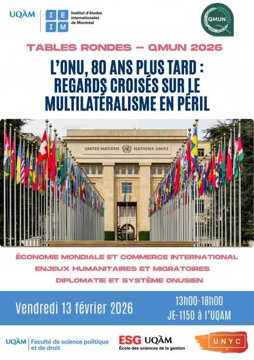 QMUN 2026: L’ONU, 80 ans plus tard – regards croisés sur le multilatéralisme en péril