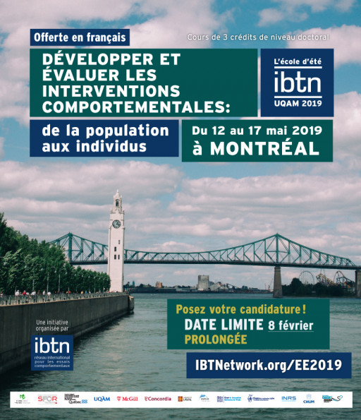L'École d'été IBTN: «Développer et évaluer les interventions comportementales: de la population aux individus»