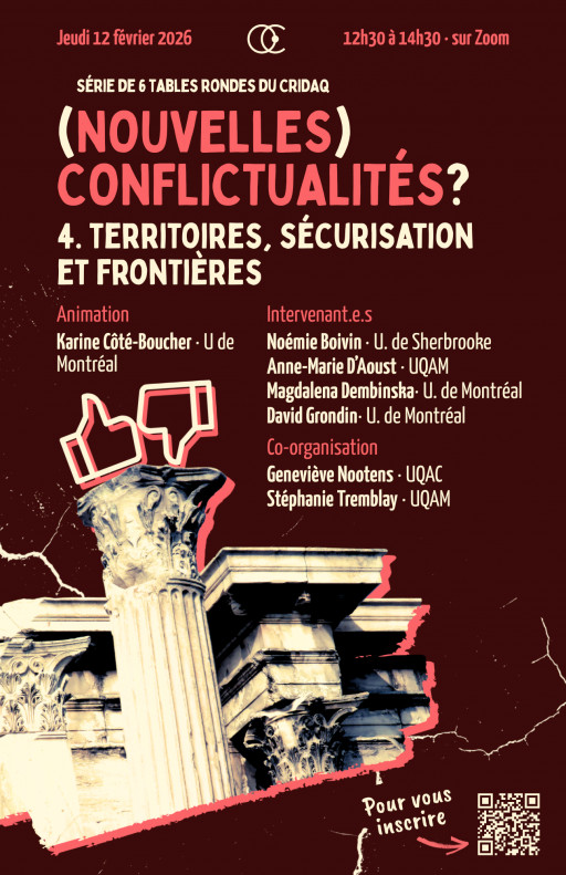 (Nouvelles) conflictualités? – Territoires, sécurisation et frontières