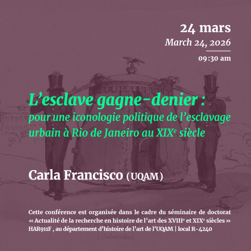 L'esclave gagne-denier: pour une iconologie politique de l'esclavage urbain à Rio de Janeiro au XIXe siècle
