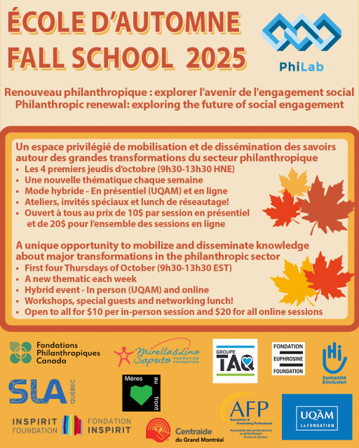 École d'Automne du PhiLab: «Renouveau philanthropique : explorer l'avenir de l'engagement social»
