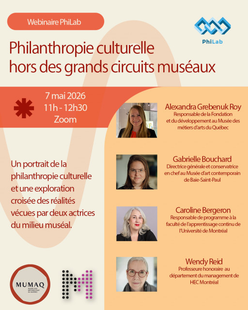 Webinaire PhiLab: «Philanthropie culturelle hors des grands circuits muséaux»