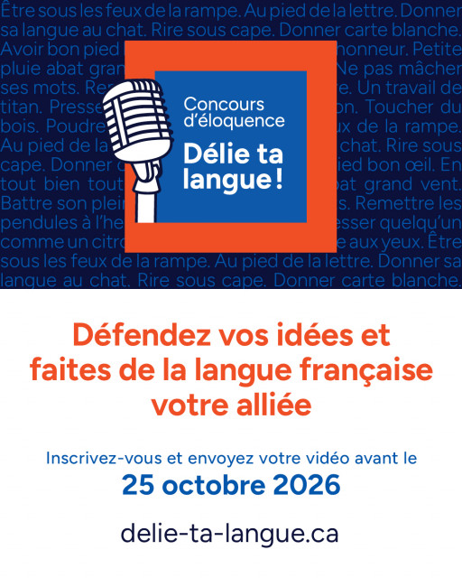 Appel à candidature: «Concours d'éloquence Délie ta langue!»