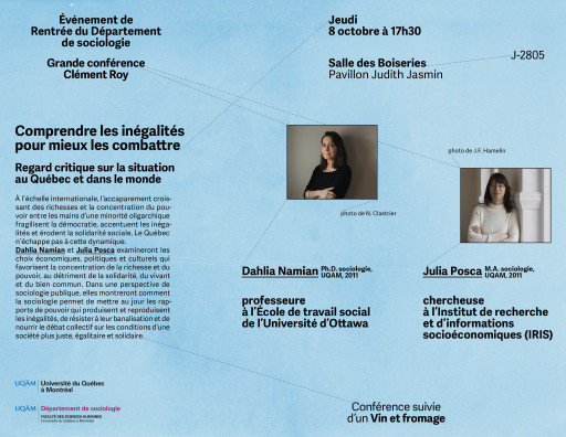 Grande conférence: «Comprendre les inégalités pour mieux les combattre»