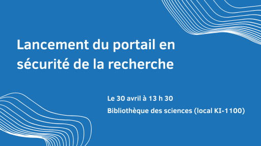Lancement du portail en sécurité de la recherche