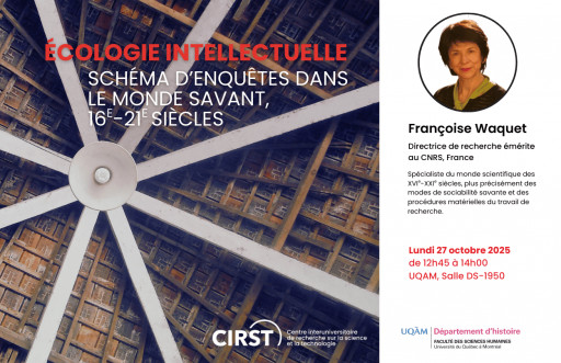 Écologie intellectuelle. Schéma d’enquêtes dans le monde savant, 16e-21e siècles