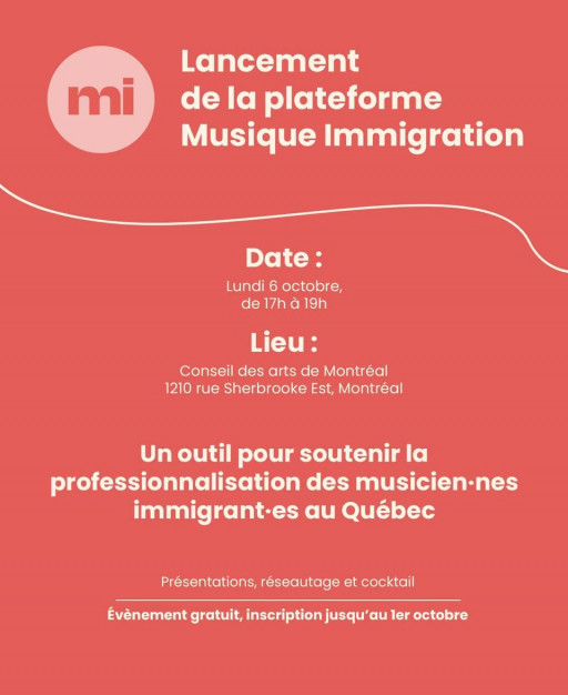 Lancement d'une nouvelle plateforme numérique pour les musiciennes immigrantes et musiciens immigrants