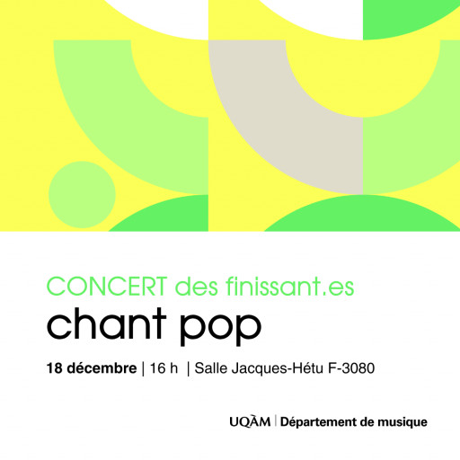 Mini-concerts des finissantes et finissants en chant pop