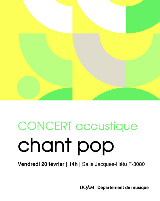 Concert acoustique en chant pop
