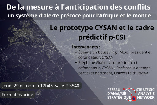 De la mesure à l'anticipation des conflits
