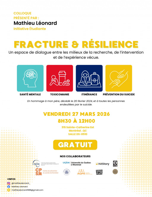 Fracture et résilience: un espace de dialogue entre les milieux de la recherche, de l'intervention, et de l'expérience vécue