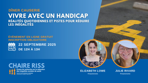 Vivre avec un handicap: réalités quotidiennes et pistes pour réduire les inégalités