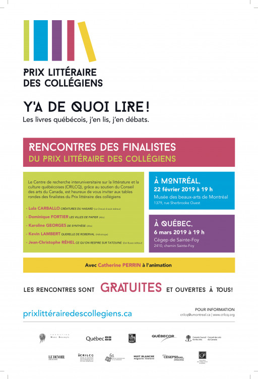 Tables rondes du Prix littéraire des collégiens - Montréal