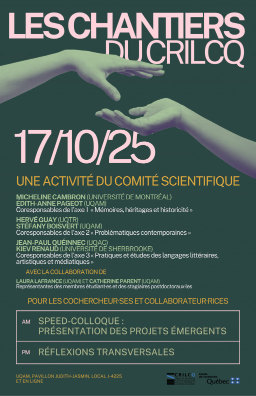 Les chantiers du CRILCQ - Édition 2025