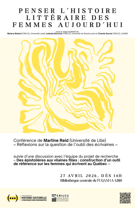 Rencontre «Penser l'histoire littéraire des femmes aujourd'hui»
