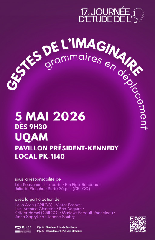 17e journée d'étude de l’AECSEL: «Gestes de l’imaginaire: grammaires en déplacement»