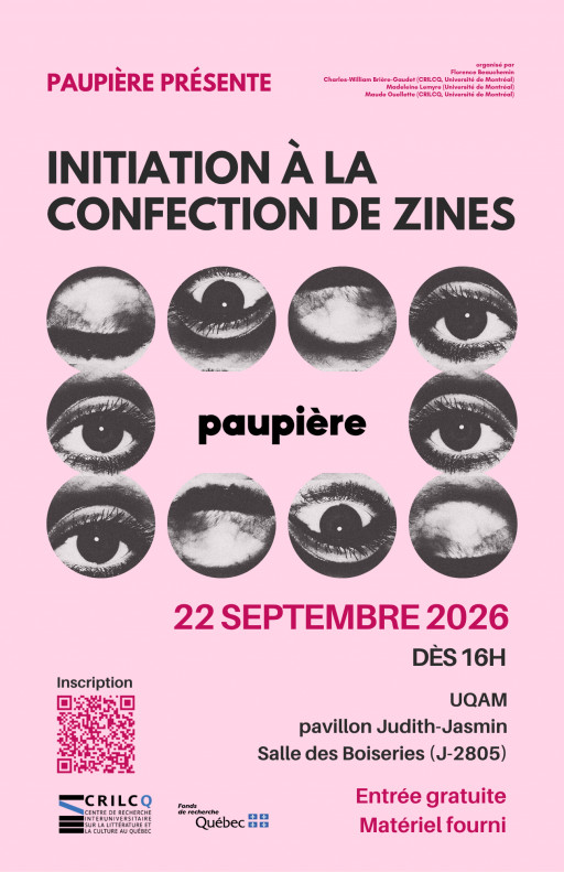 Atelier d'initiation à la confection de zines présenté par la revue paupière