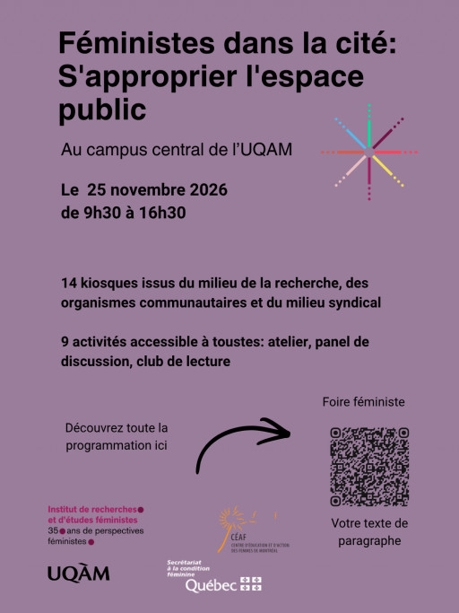 Féministes dans la cité: s’approprier l’espace public