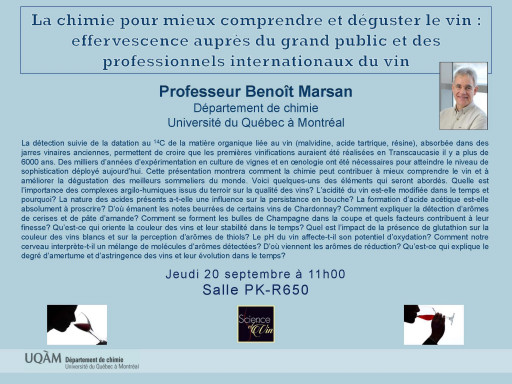 La chimie pour mieux comprendre et déguster le vin : effervescence auprès du grand public et des professionnels internationaux du vin