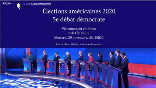 Élections américaines 2020 – Visionnement du 5e débat du Parti démocrate