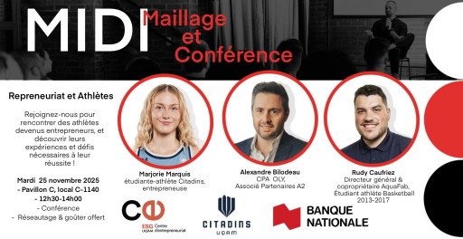 Midi Maillage et Conférence: «Repreneuriat et athlètes»