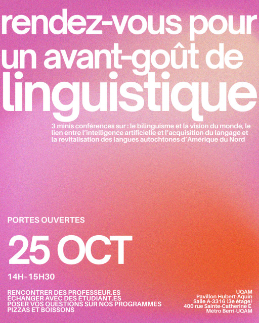 Rendez-vous pour un avant goût de linguistique