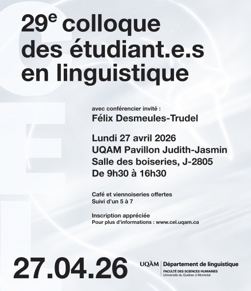 29e colloque des étudiantes et étudiants en linguistique