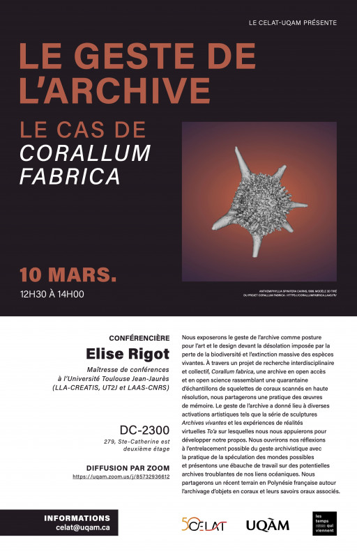 Le geste de l'archive. Le cas de Corallum fabrica